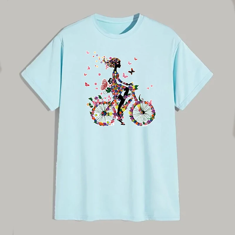 Bicycle Butterfly Patches for Clothes Bag Washable Heat Transfer Vinyl Stickers Iron Applique