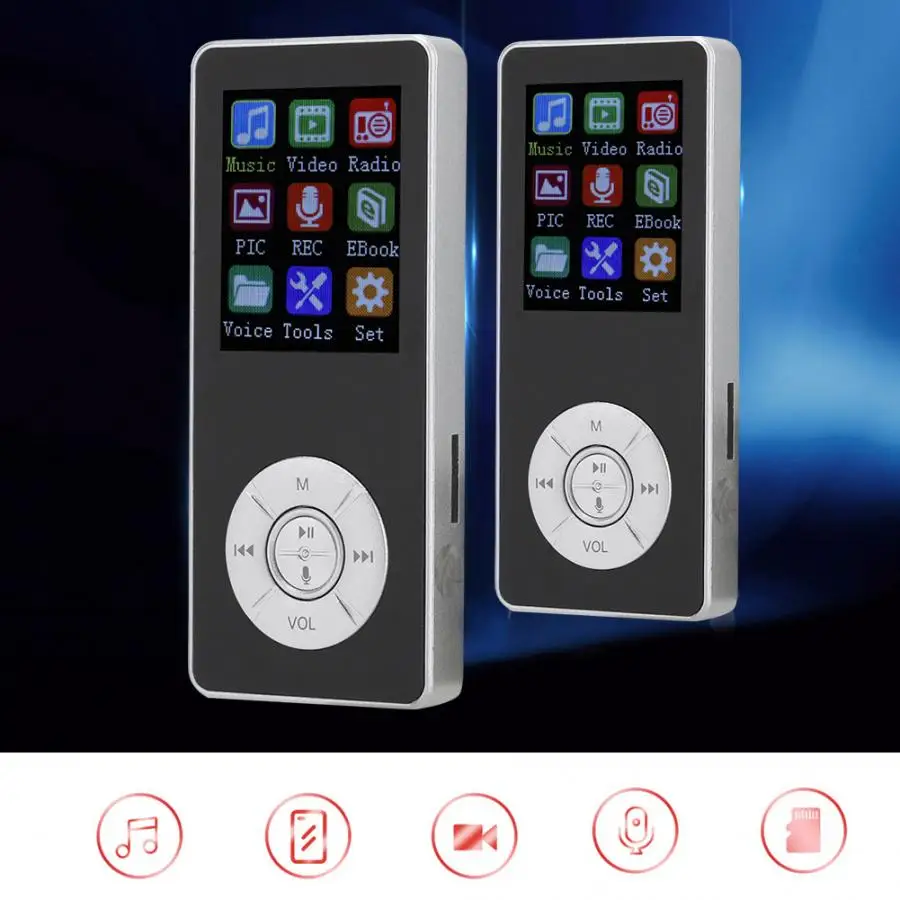 4,2 Подключаемая карта MP4 студенческий псевдо металлический корпус Walkman плеер Поддержка музыки радио Запись видео электронная книга
