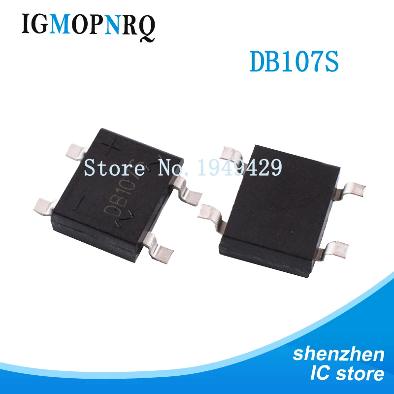 20PCS/LOT SMD DB107 DB107S 1A 1000V SOP4 Single Phases Diode Rectifier Bridge | Электронные компоненты и