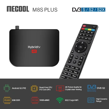 

Mecool M8S PLUS S2 DVB S/S2/S2X Android 9.0 TV Box 2G 16G 2.4G WiFi 4K HDR USB 3.0 Amlogic S905X2 Quad Core OTA RJ45 HDTV