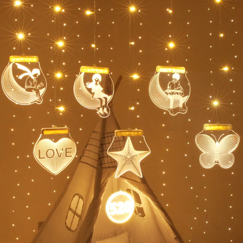 Сказочная гирлянда, светодиодный светильник, Рождественская гирлянда, s, колокольчик, снежинка, Luces, светодиодный, Decoracion, внутренний, Рождественский светильник, s, уличный, праздничный светильник