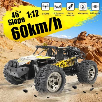 

1:12 60Km/h RC Remote Control Off Road Cars Vehicle 2.4Ghz Crawlers Electric Monster Truck Toys For Children Kids