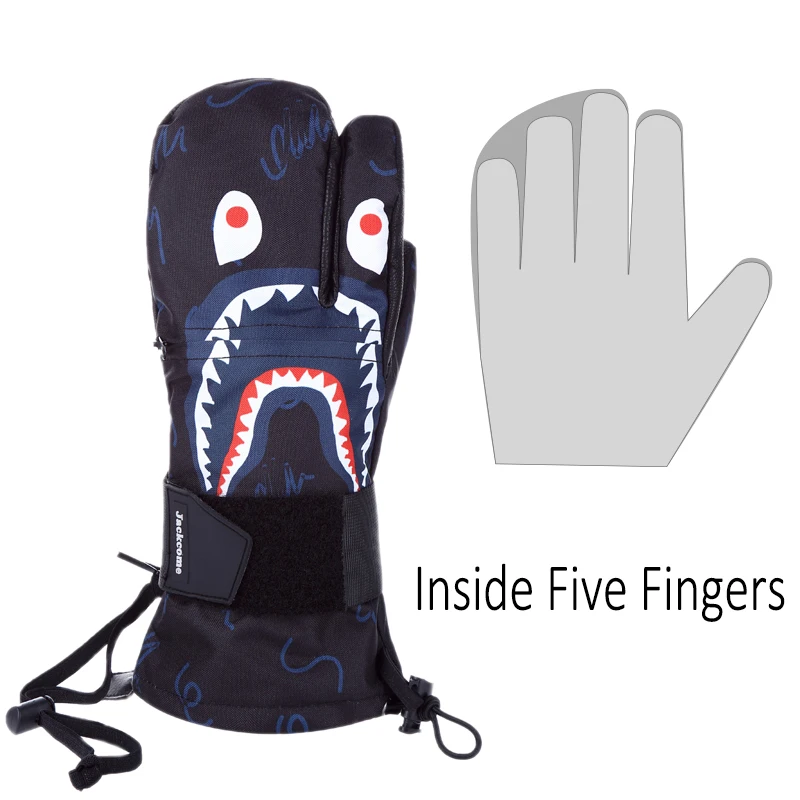 Winter Ski Gloves Warm and Comfort Snowboard Gloves Snowmobile Snow Gloves with Waterproof and Windproof 2