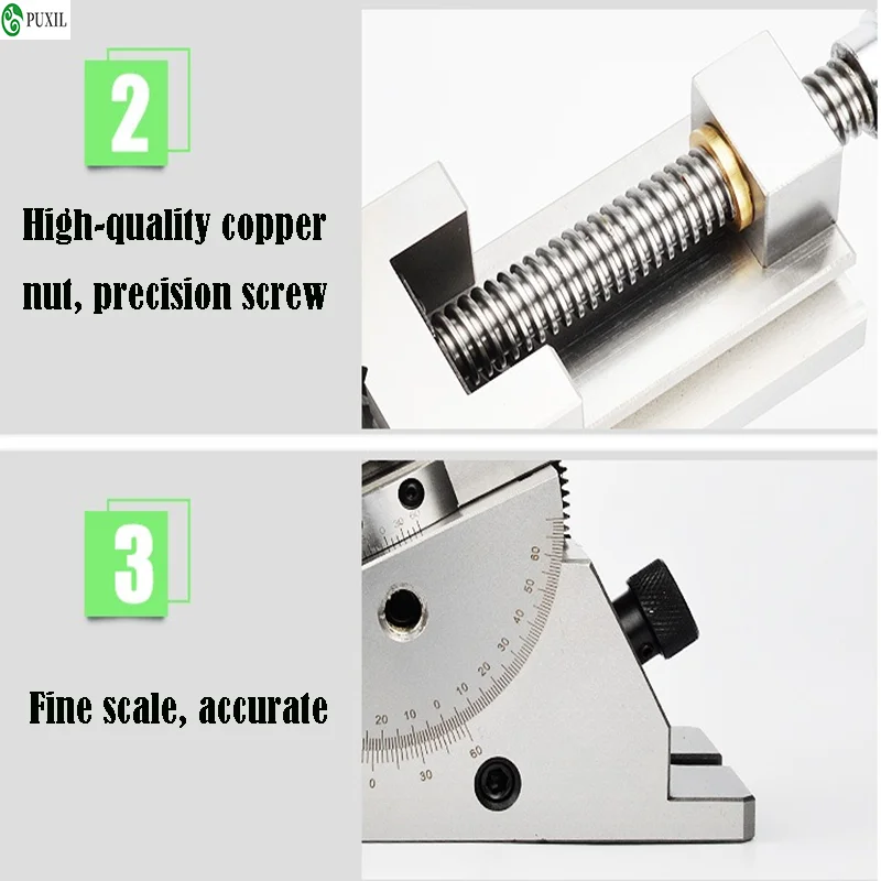 Universal precision vise Stainless steel flat-nose pliers Grinding machine inclined flat-nose pliers 2 inches 3