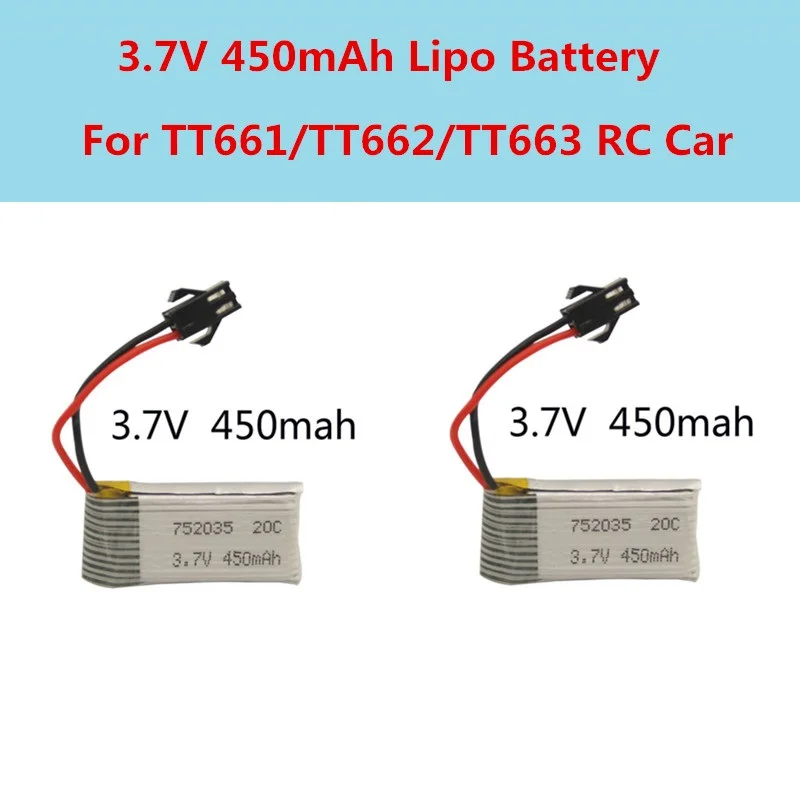 

TT661/TT662/TT663/TT664/TT665/TT667 Remote Control RC Stunt Car Spare Parts 2pcs 3PCS 3.7V 450mAh Lipo Battery
