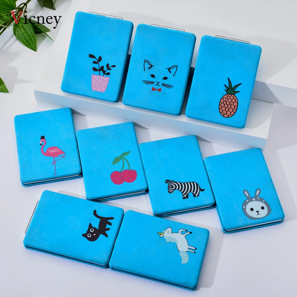 Vicney 1 шт. мини карманное зеркало для макияжа модное свежее квадратное компактное