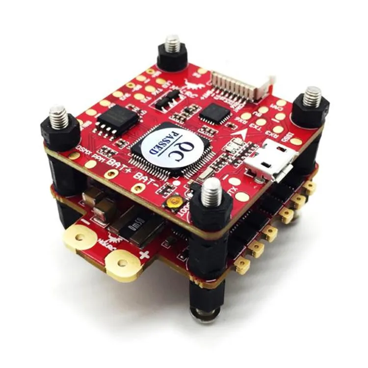 Красный HGLRC Titan Plus F460 stack 30,5x30,5 FC& 60A Blheli_32 3-6S ESC для радиоуправляемого дрона - Цвет: Красный