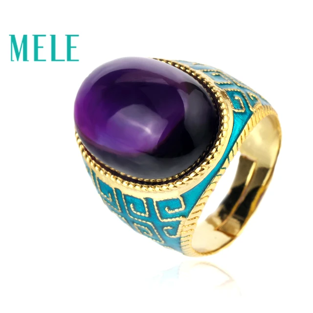 Grand Amethyst Ring in 14k Gold (February)