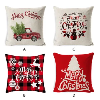 

Merry Christmas Throw Pillow Cushion Cover Case Pillowcase Pillowcover for Xmas Party Home Car Sofa Cafe Pub Decor 45x45cm