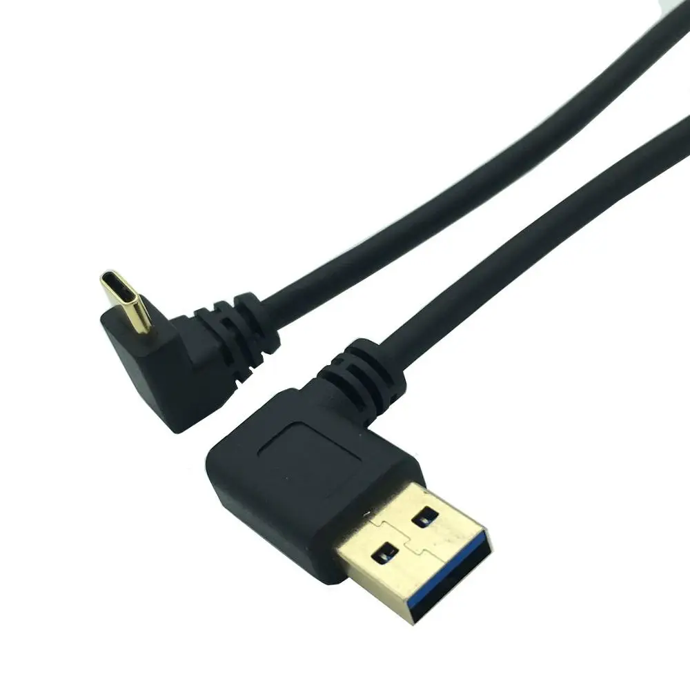 Позолоченный 90 градусов прямой угол USB 3,0(type-A) штекер USB3.1 собственный угол USB синхронизация данных и зарядный кабель Conne