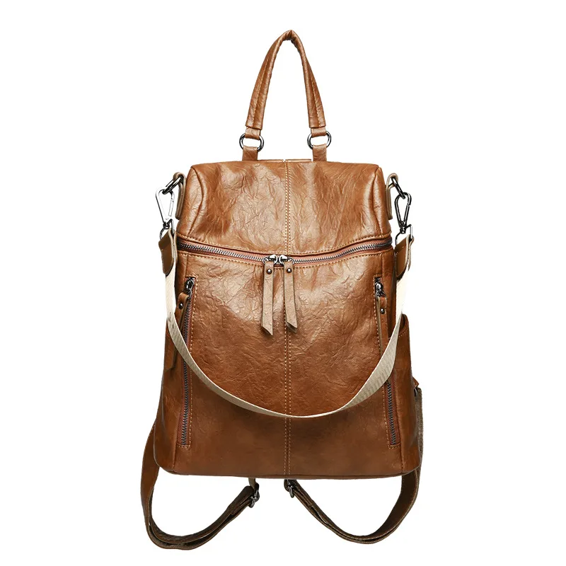 

2018 Autumn And Winter New Style Retro Fashion High Quality Soft PU Leather Backpack WOMEN'S Bag