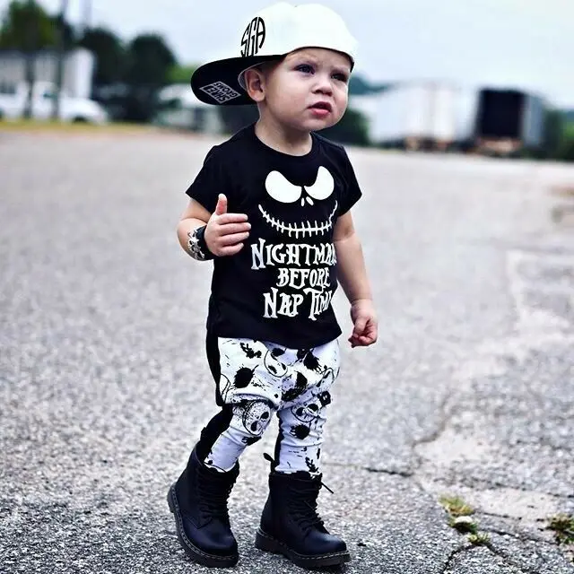 newborn baby boy set two pieces halloween costume shirt sleeve t shirt pant suit infant kids boy clothing