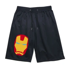 Горячая Железный человек спортивные дышащие брюки Tony Stark студентов хлопчатобумажные спортивные брюки фитнес до колена брюки для тренировок