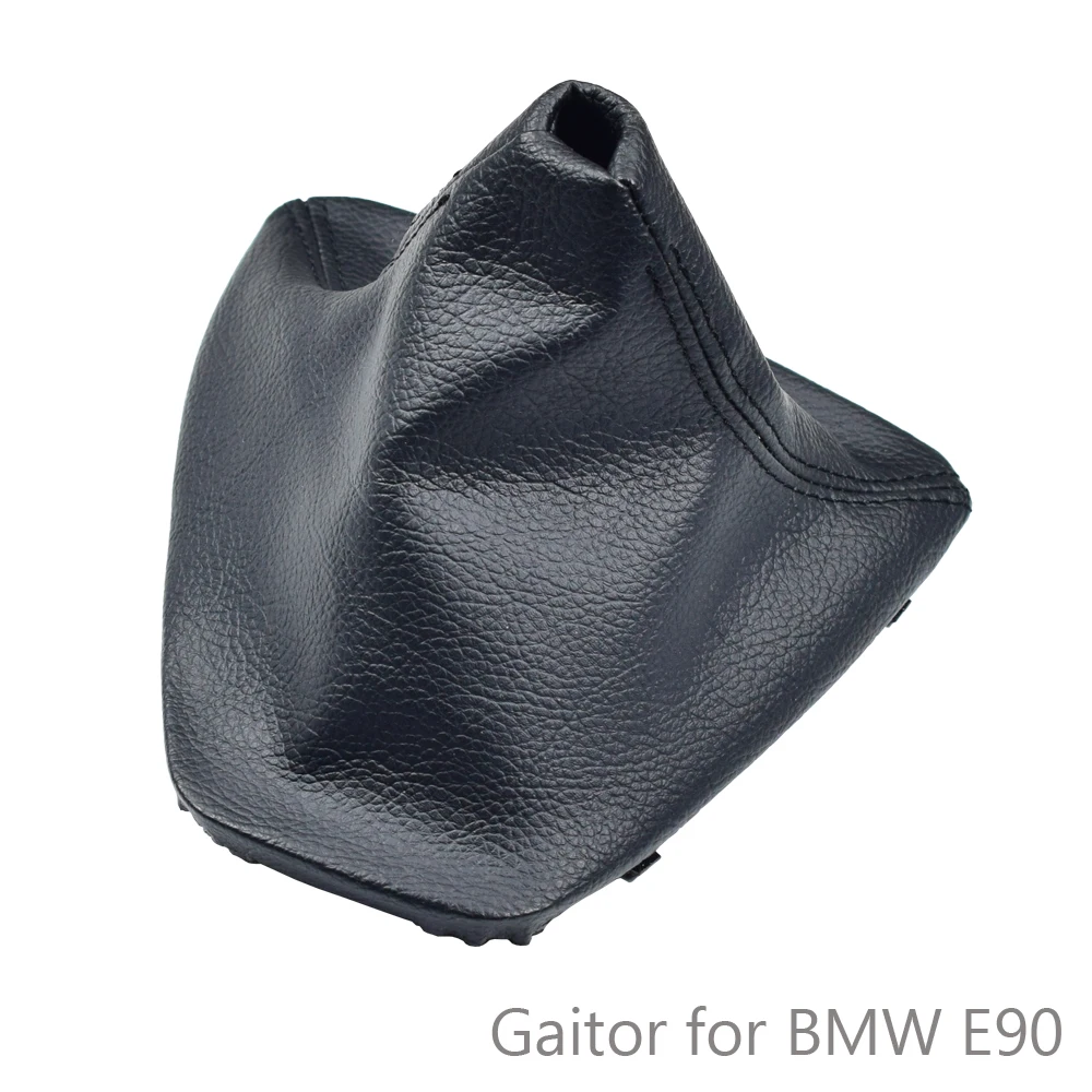 Рычаг переключения передач черный кожаный чехол переключателя передач Пылезащитная крышка ручной тормоз подходит для BMW E90