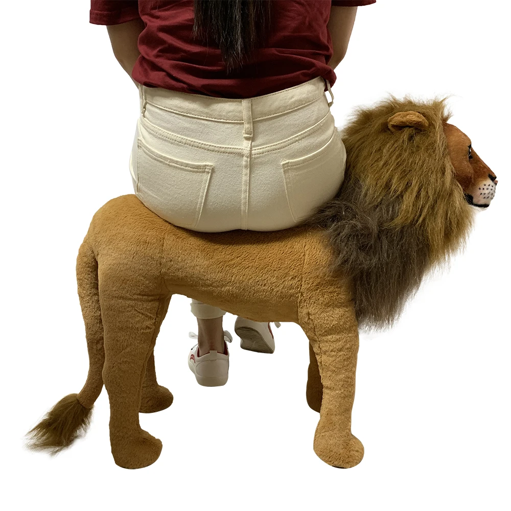 Горячая реалистичный Лев Сиденье животное стул чучело игрушка реалистичный игрушечный плюшевый Лев стул