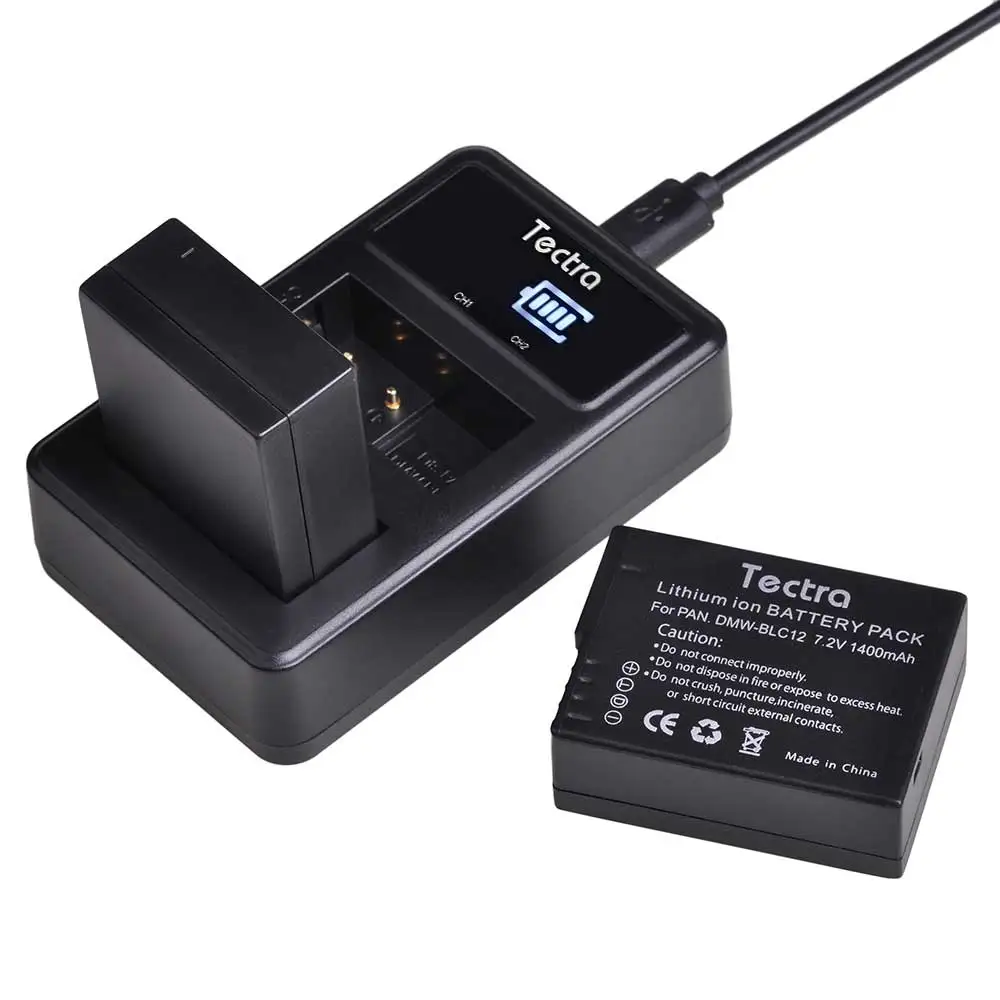 1 шт. 1400 мАч DMW-BLC12 BLC12E BLC12PP DMW BLC12 батарея+ двойное зарядное устройство для Panasonic Lumix FZ1000, FZ200, FZ300, G5, G6, G7, GH2, DMC-GX8