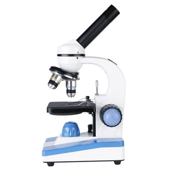 

EU Optical Microscope Magnification LED Light Cordless Lab Biology Biological Student Class Cordless Beginner Microscope
