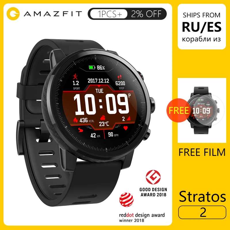 Huami Amazfit Stratos 2 Amazfit Pace 2 умные часы с gps PPG пульсометром 5ATM водонепроницаемые спортивные умные часы