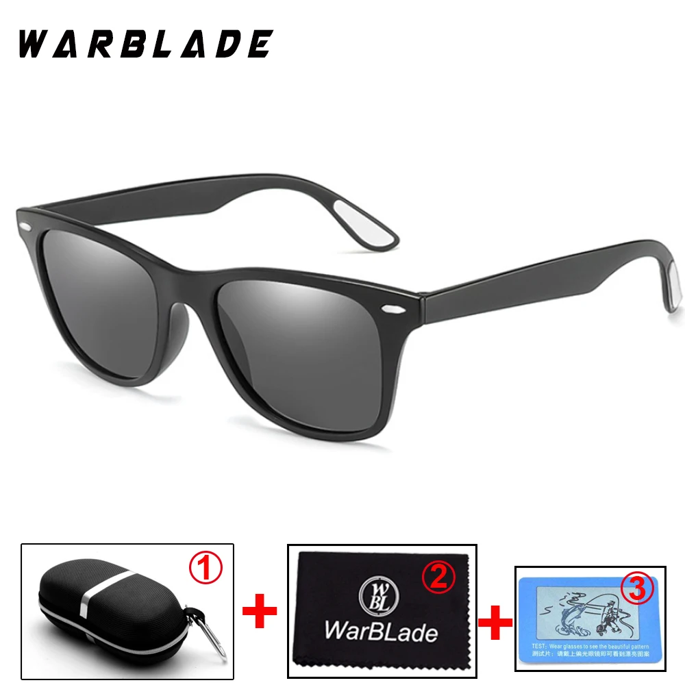 WarBLade новые модные мужские Поляризованные женские очки для вождения зеркала покрытие Квадратные Солнцезащитные очки мужские оттенки лучи - Цвет линз: white grey