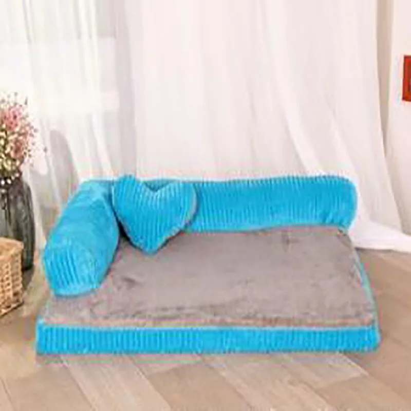 Golden Retriever Removable Soft Pet Dog Sleeper Sofa Bed Winter Warm Tower Rest House Lounger Pets Mat Nest Large Dogs Mattress