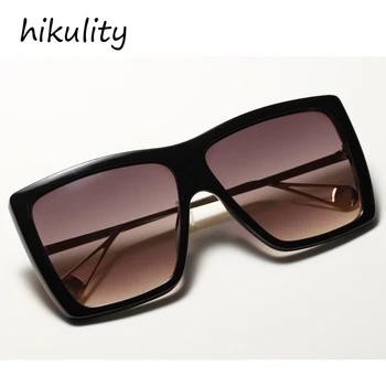 

new fashion vintage square sunglasses for women retro one piece black gradient sun glasses men alloy shades oversized leopard