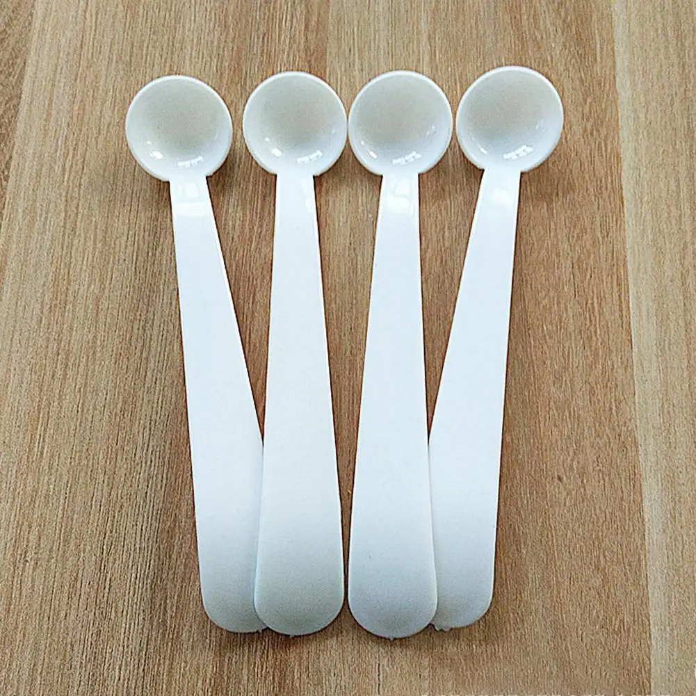 

10Pcs Mini Portable Plastic 2g Medicine Powder Salt Precise Measuring Spoons Spoons With Scale Bakery Kitchen Supplies