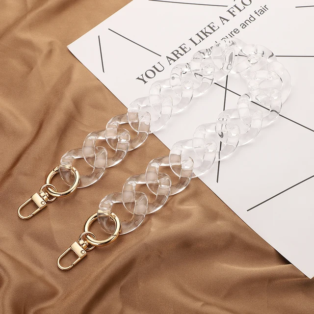 New Acrylic Bag Chain Bag Strap Removable Bag Accessories Colourful Women's Resin Chain chain of bags Purse Chain Fishbone chain L202-TM