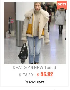 DEAT новая осенне-зимняя модная женская одежда воротник-стойка с длинными рукавами с кисточками шерстяное Свободное пальто WJ22704M