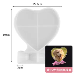 Multi-Size Silicone Mold for DIY Crystal Epoxy Resin Mirror and Jewelry Ornaments (Heart big)