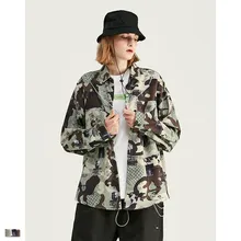 Ковбойская безрукавка для мужчин wo мужские рубашки kanye west хип хоп осенние камуфляжные уличные Топы в стиле милитари повседневные платья с длинными рукавами рубашки