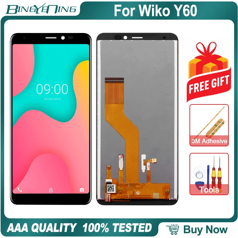 Новый оригинальный для Wiko Y60 ЖК-дисплей и сенсорный экран дигитайзер с рамкой