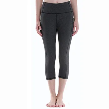 

Women Cropped Soft Stretch Slim Fit High Waist Pencil Pants Ladies Fitness Leggings Skinny Trousers