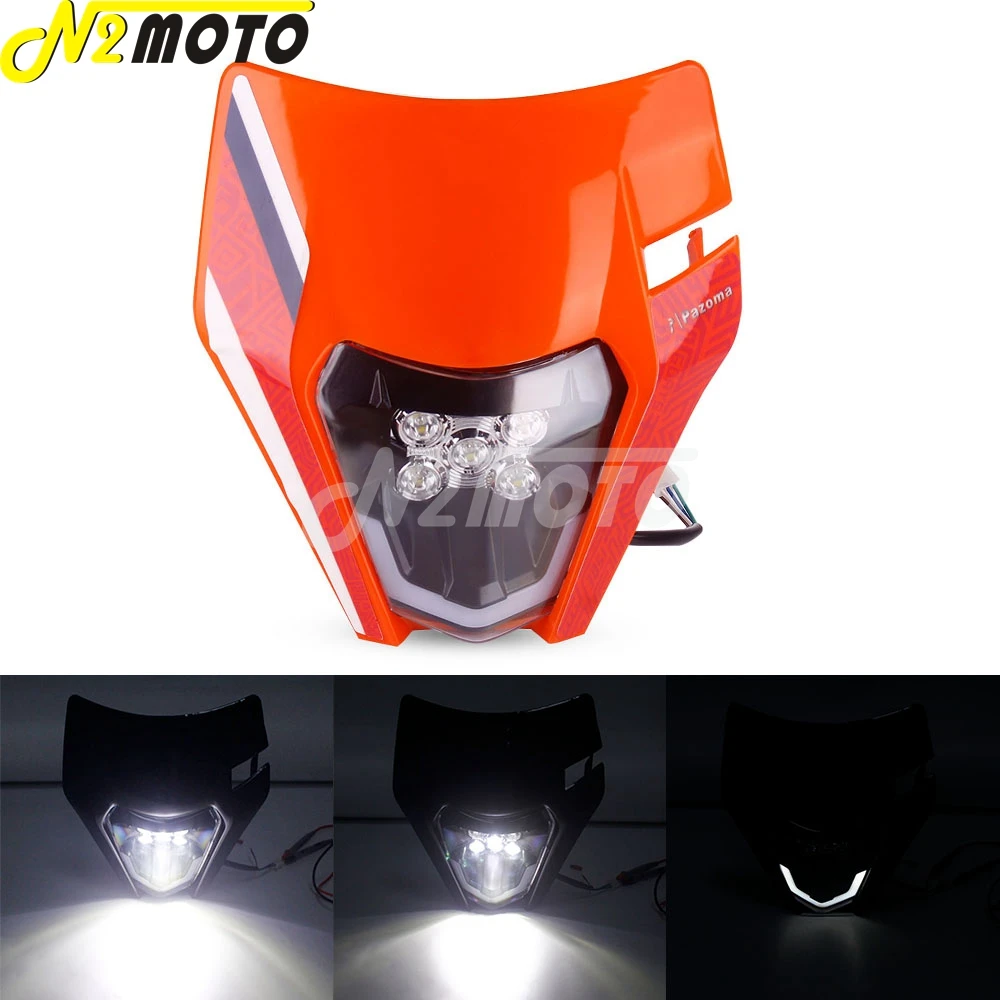 KTM ヘッドライト exc exc-f Ktm exc XC-W XC-F 250 300 350,バイクヘッドライト,IP68日間の