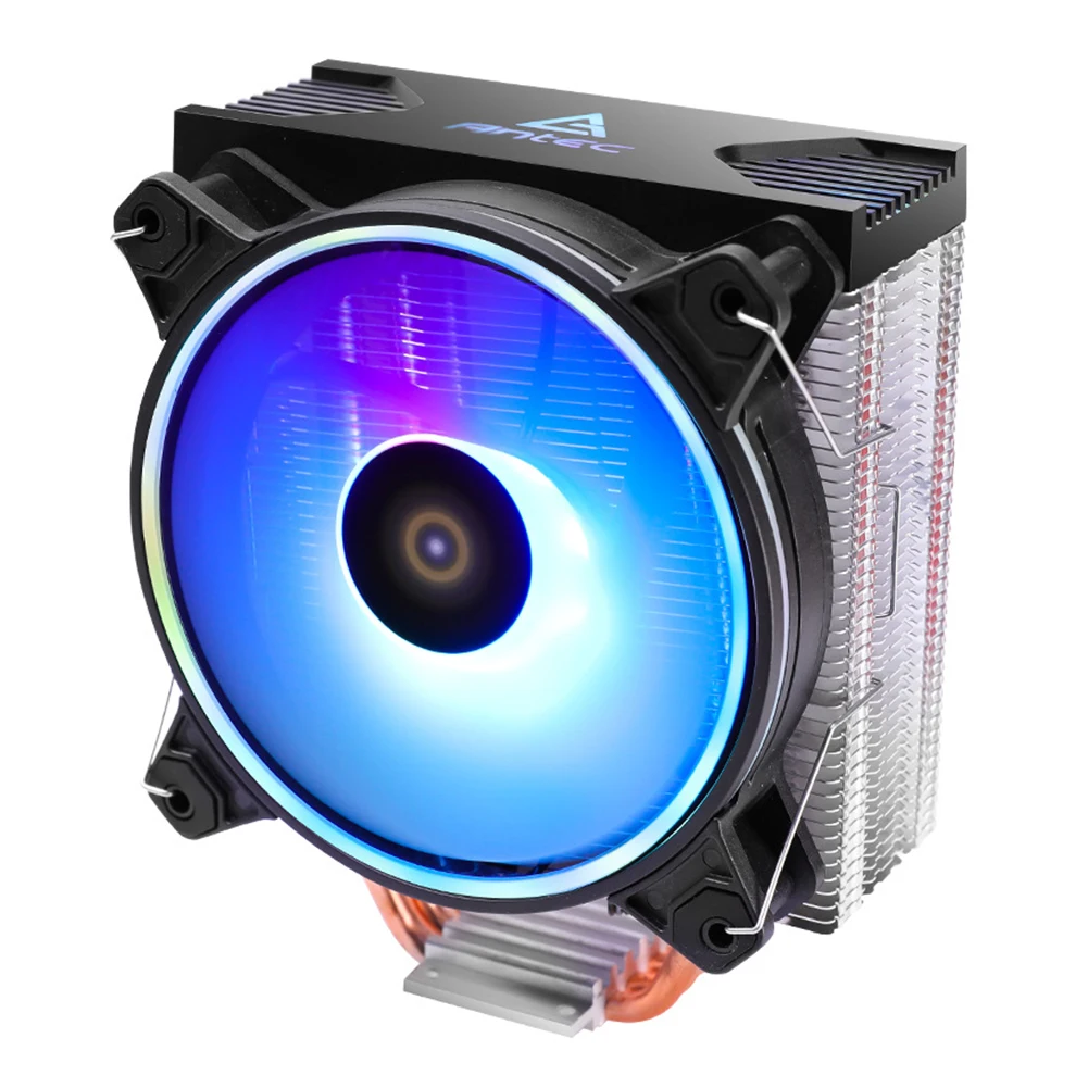 Heat Pipes CPU Cooler 4 Pin PWM RGB PC quiet Intel LGA 1151 1150 1155 1156 AM4 AM3+ AM2 FM2+ FM2 FM1 Cooling Fan | Компьютеры и офис