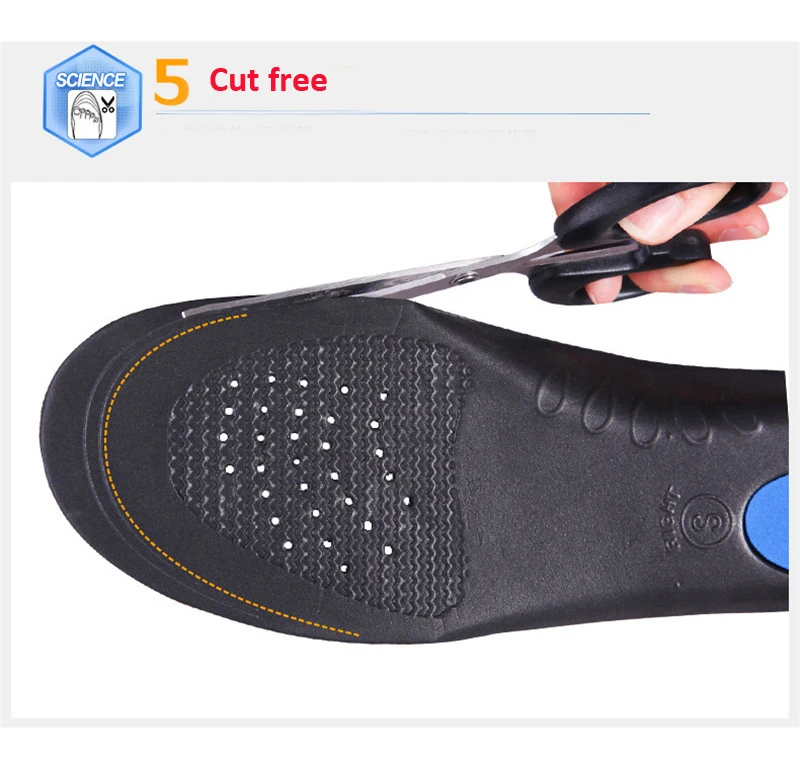 EVA Adult Flat Foot Arch Support Orthotics Orthopedic Insoles Care for Men and Women Correction of X-type Legs Shoes