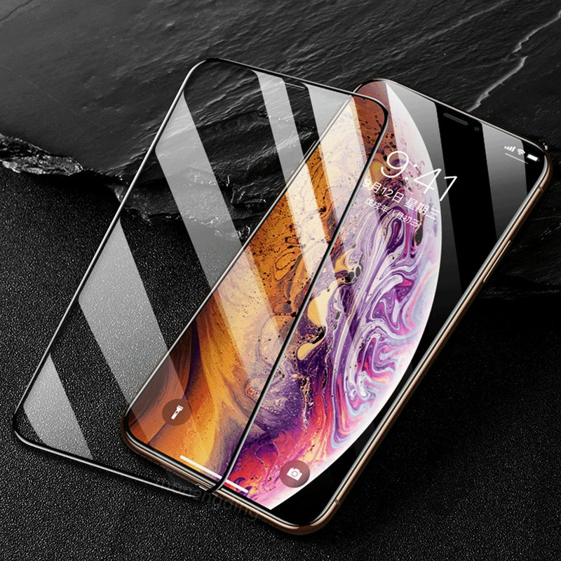 Защитное стекло с полным покрытием для IPhone 11 Pro Max X XS XR 7 8 6 Plus | Мобильные телефоны и