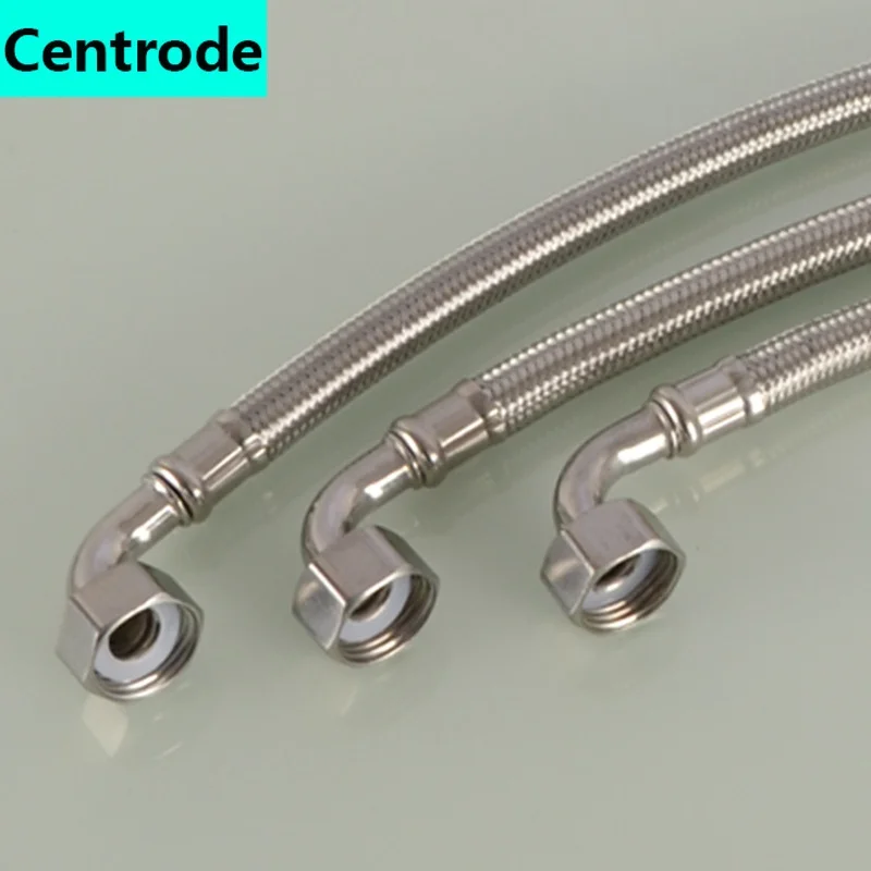 Unilateral articulated elbow 304 stainless steel braided hose water heater toilet angle valve faucet hot cold water inlet pipe stainless steel tube steel pipe
