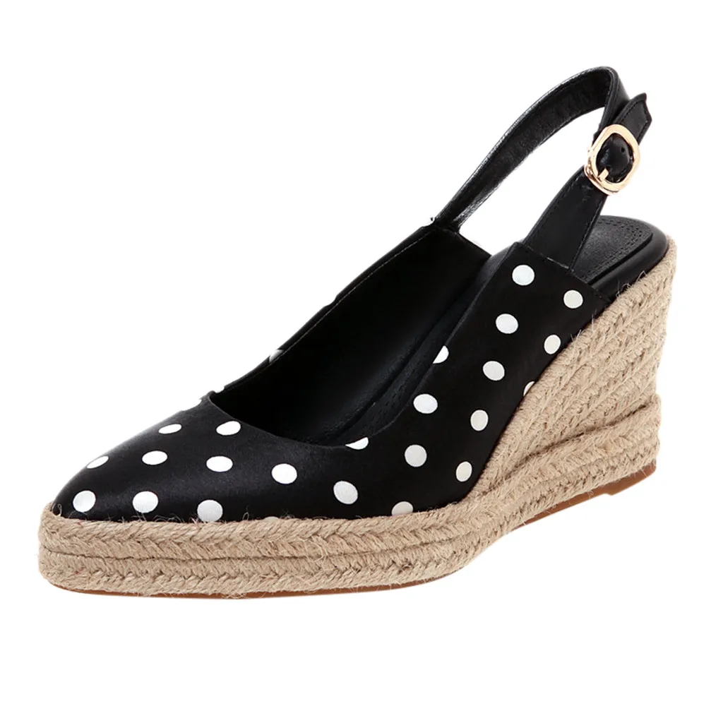 

SAGACE Sandals Fashion Womens Flats Wedge Platform High Heel Sandals Buckle Pointed Toe Non-slip Casual Summer Beach Shoe X0117