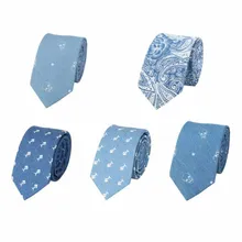 Мужские галстуки, джинсовые, новинка, Череп, якорь, принт, повседневный стиль, для праздника, вечеринки