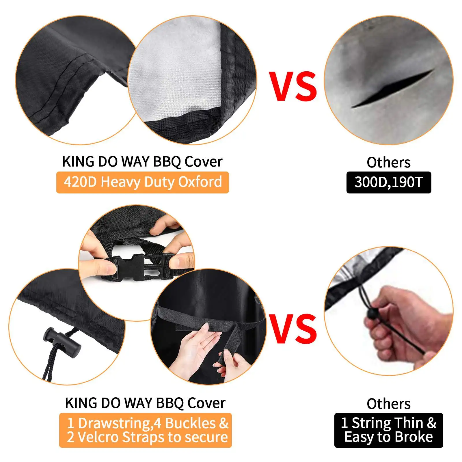BBQ Grill Cover Heavy Duty Small Gas Grill Barbecue covering Waterproof/Windproof/Dust UV Resistant Covers 76x66x120cm