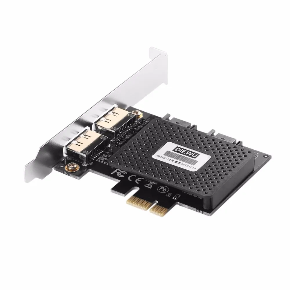 DIEWU Seizing IPQ& I/O PCI-E к ESATA3.0 адаптер расширения активированный SSD твердотельный жесткий диск мульти I/O контроллер карты