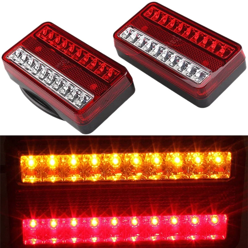 20Led хвост светильник 12V Водонепроницаемый поворотник грузовик тормозной светильник для автомобилей, грузовых автомобилей, трейлеров, кемперов