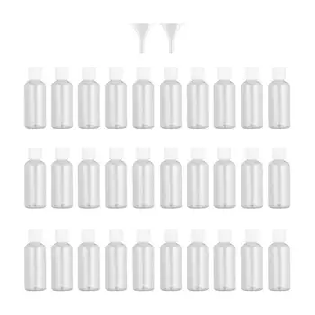 

1 Set of Travel Bottles Leak Proof Plastic Durable Refillable Liquid Lotion Shampoo Bottles Containers