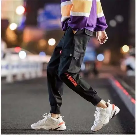 Камуфляжные Лоскутные штаны-шаровары с боковыми карманами, мужские повседневные штаны для бега, уличная одежда в стиле хип-хоп, уличная одежда, мужские брюки XXXL - Цвет: 4