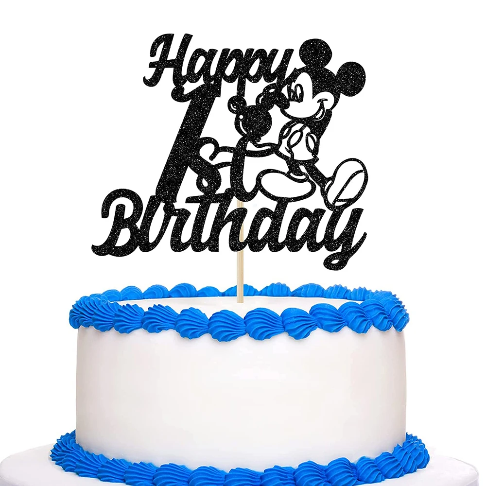 Cake Topper Topolino 1 ° Compleanno Forniture Per Feste Topolino Cake Toppers Decorazioni Per Feste Buon Compleanno Topper Per Forniture Per Bambini
