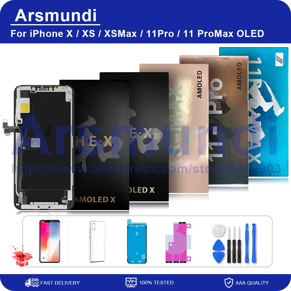 ЖК-дисплей HE OLED для iPhone X Xs Max 11Pro сенсорный экран с дигитайзером в сборе запасные