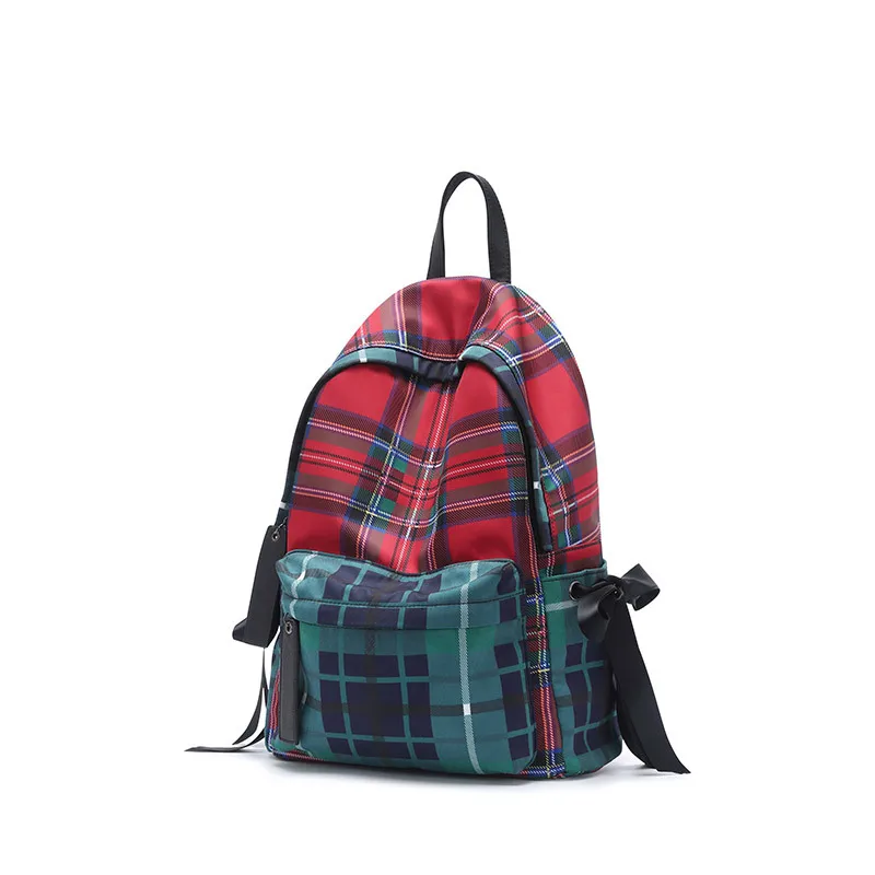 Осенне-зимний стильный рюкзак женский ультра большой рюкзак в студенческом стиле модная сумка клетчатая