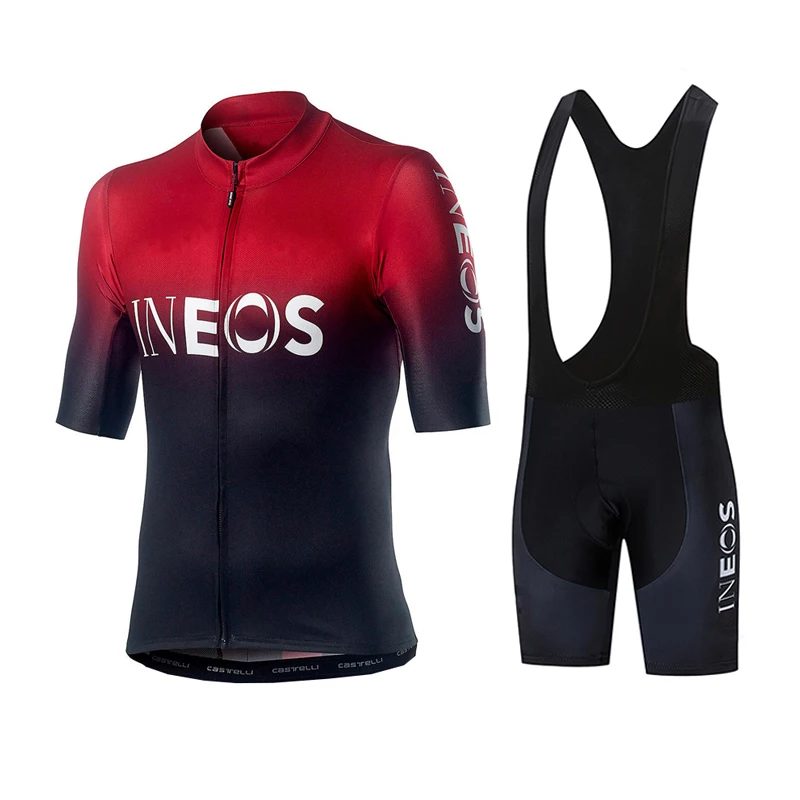 Cycling suit INEOS одежда для велоспорта Джерси Быстросохнущий велосипед для мужчин одежда лето Быстрый Шаг команды майки для велоспорта набор велошорт - Цвет: Cycling suit