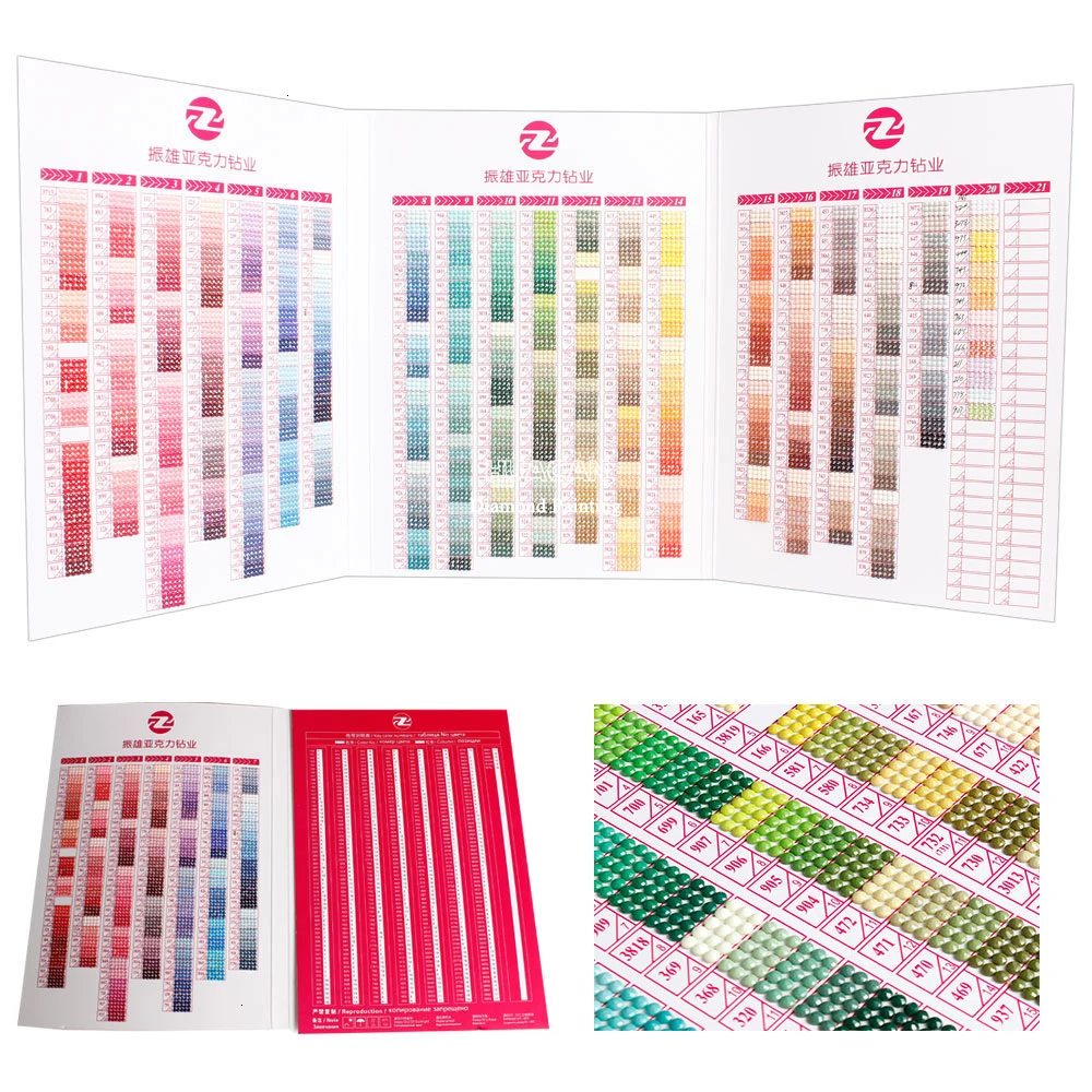 

Huacan Diamond Painting 447 DMC Diamond Color Card Accessory Rhinestone Color Identification Card Diamond Tool