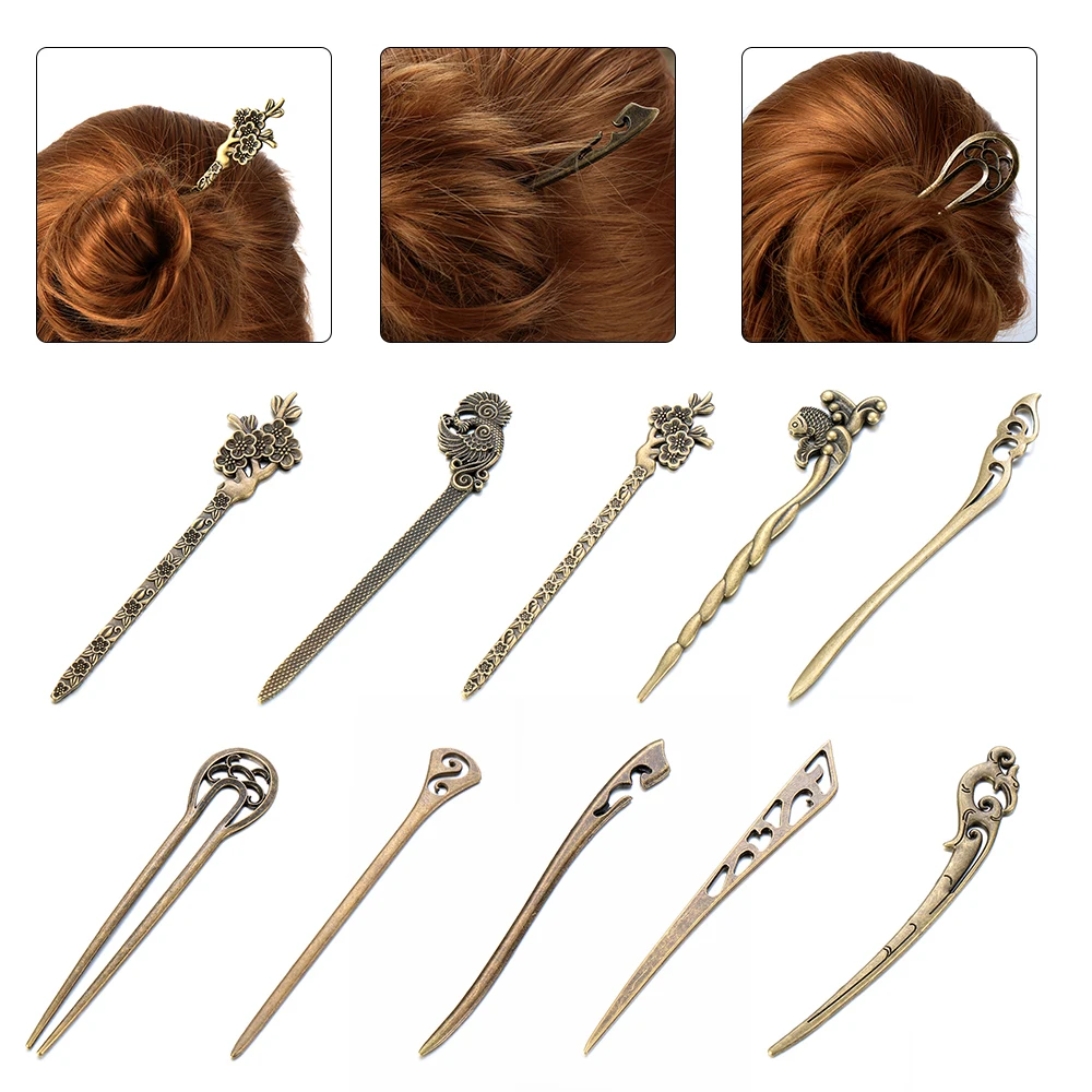 Bronze Vintage Hair Sticks 17 Styles Headbands For Women Hairpins Fashion Alloy Hair Clip Accessories hair accessories hair clips